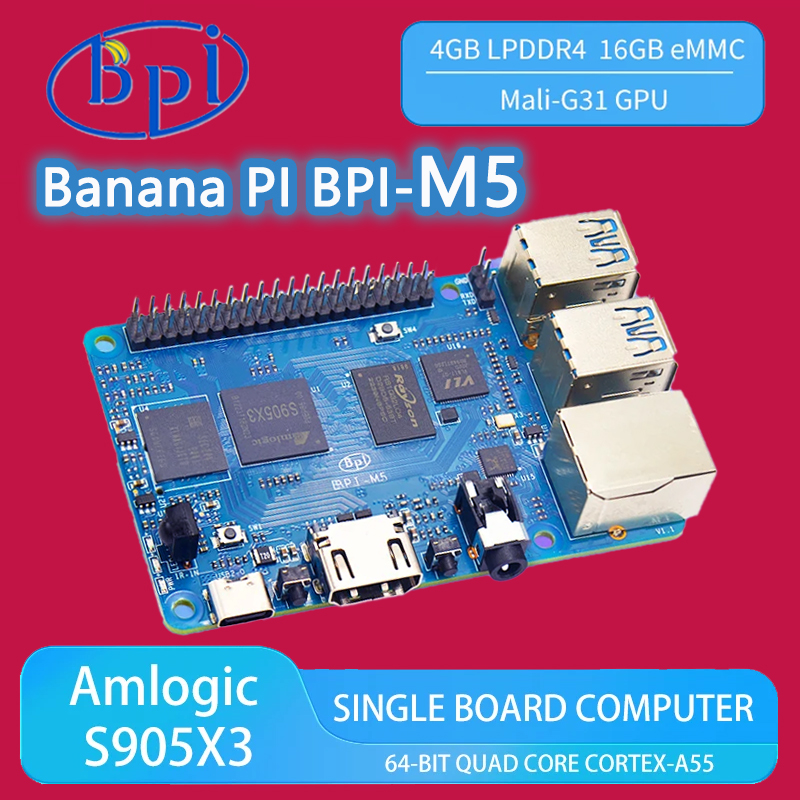 Banana PI BPI-M5 Amlogic S905X - Banana Pi Bpi-M5 reseña y precio