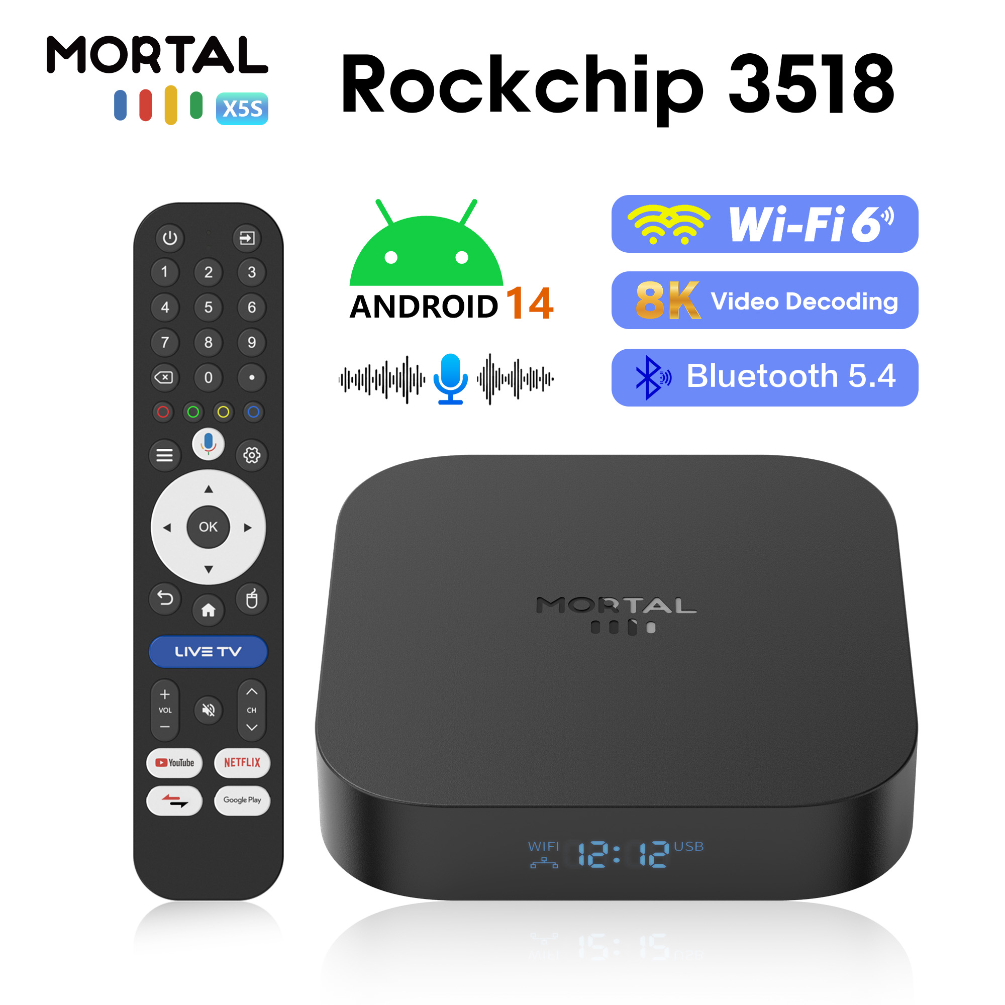 Global X5S Android14 Smart TV  - Radxa Rock 5B 16Gb reseña y precio