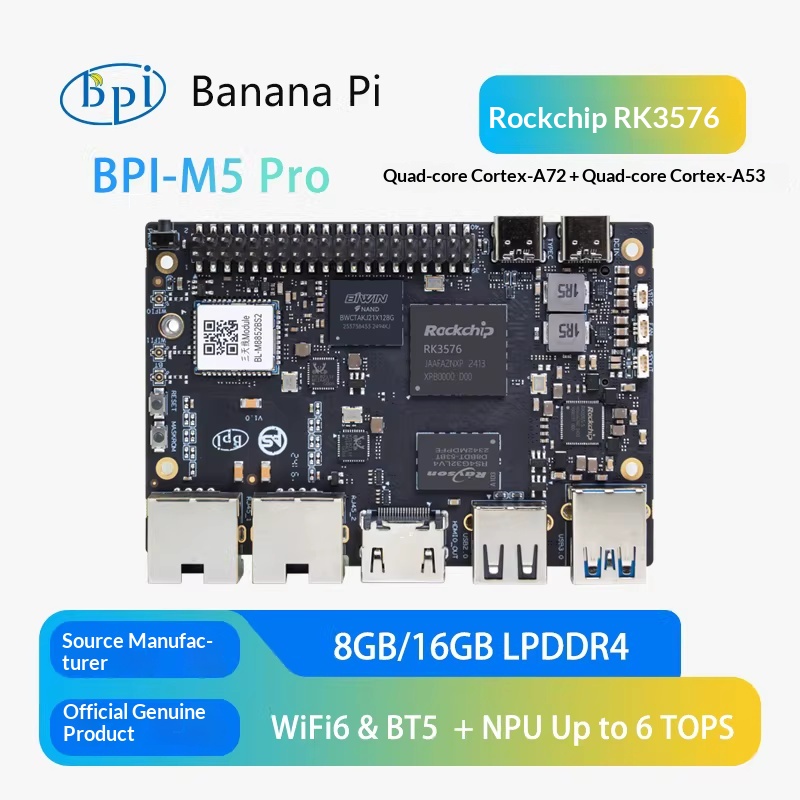 Banana Pi BPI-M5 Pro Rockchip  - Banana Pi Bpi-M5 reseña y precio